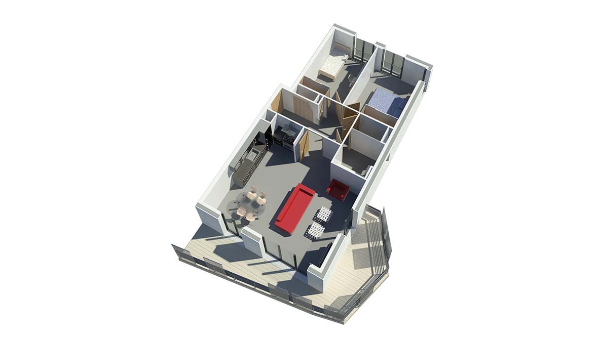Résidence Ambiance plan apartement avec terrasse